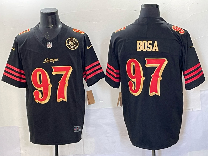 Men San Francisco 49ers #97 Bosa black Limited Nike NFL 2025 Jersey 05->san francisco 49ers->NFL Jersey